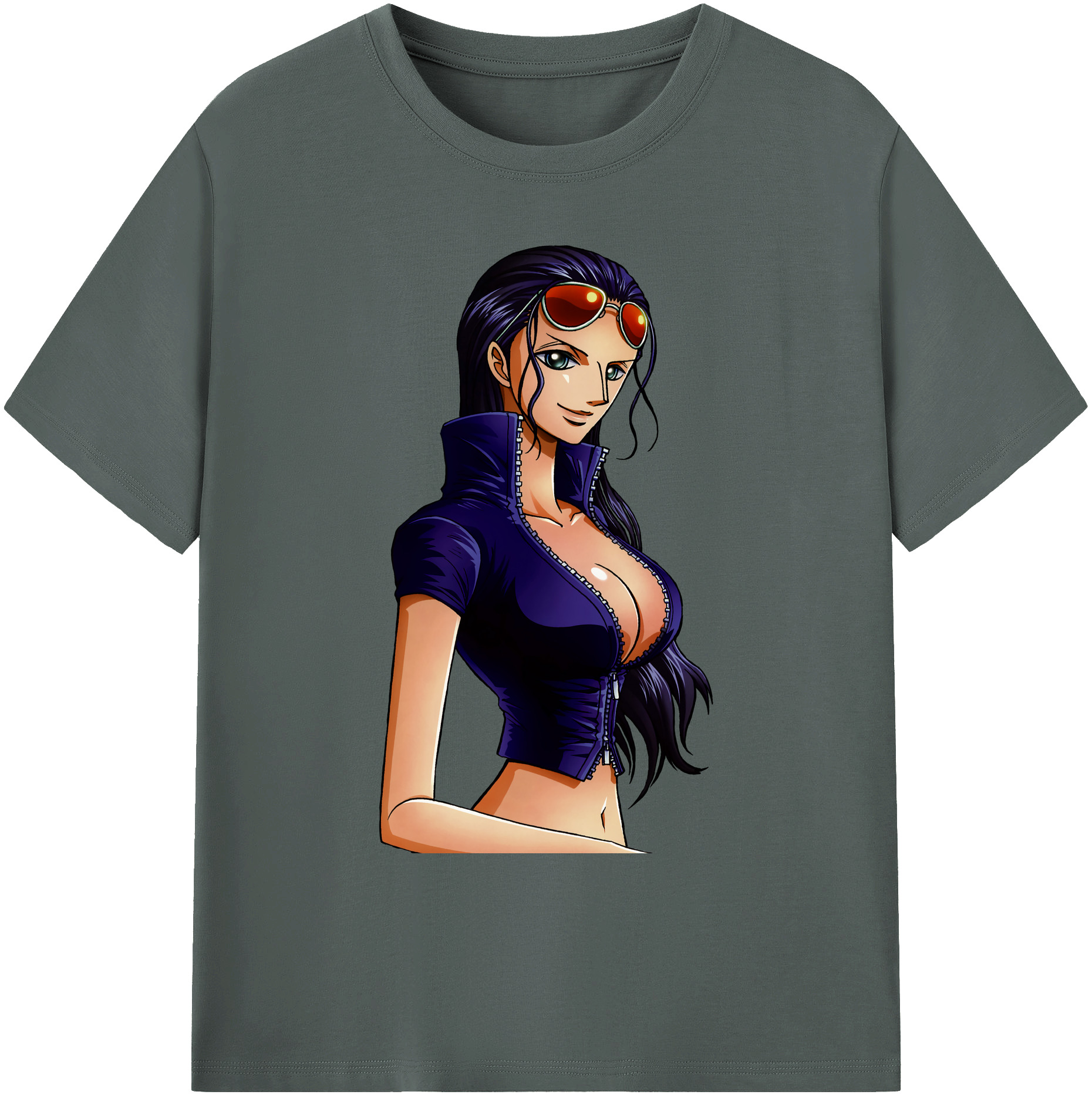 ワンピース ニコ・ロビン ONE PIECE Nico Robin 綿100％ メンズ半袖Tシャツ｜肌触りやわらか＆通気性